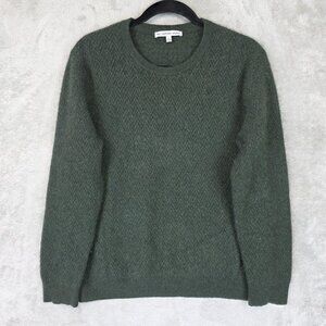 The Cashmere Project Sweater Womens Large Green 100% Cashmere Crewneck Pullover